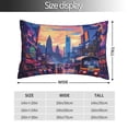 thumbnail image 2 of Fuzoiu Taxi Colorful Town Print Fuzzy Pillowcases, Super Soft Pillow Case Cover with Zipper for Bedroom, Sofa, Couch,Cozy Pillow Shams for All Seasons-14"x20", 2 of 6