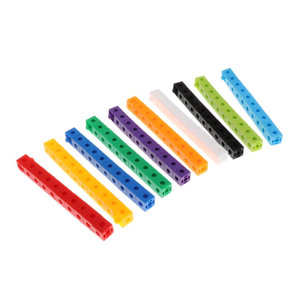 Uní-Link Style Linking Counting Cubes Snap Blocks Manipulatives Math Homeschool 