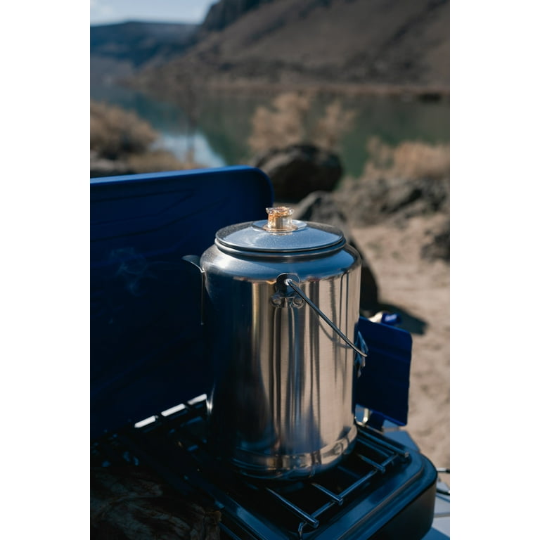 Vintage Large Aluminum Coffee Pot 1 Liter Tea Pot Silver Percolator Metal Coffee  Maker Aluminum Camping Percolator Camping Spplies 