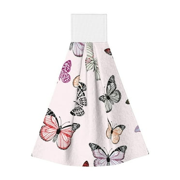 Bixox Beautiful Butterfly Print Hand Towels for Bathroom Kitchen Fingertip Towel Fast Drying Washcloth for Bathroom Kitchen Home Decor