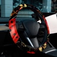 thumbnail image 6 of Seven Starred Iadybird 14.5 Inch Printing PVC Leather Steering Wheel Covers Car Wheel Cover Auto Accessories, 6 of 6