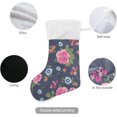 thumbnail image 3 of Coolnut 17.7 Inch Christmas Stockings, 2 PCS Pink Flowers Presonalized Large Stocking Sock for Family Holiday Xmas Party Decorations, 3 of 7