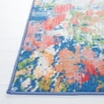 thumbnail image 5 of SAFAVIEH Paint Brush Mabelle Abstract Area Rug, Navy/Orange, 6'7" x 6'7" Square, 5 of 13