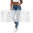 thumbnail image 3 of ClodeEU Women High Waist Skinny Ankle Jeans,Slim Fit Stretch Denim Jeggings with Pockets Blue,Women's Plus L, 3 of 7