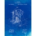 thumbnail image 2 of Borders, Cole 25x32 Gold Ornate Wood Framed with Double Matting Museum Art Print Titled - PP757-Faded Blueprint Bullet Machine Patent Poster, 2 of 4