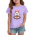 thumbnail image 2 of Enyan Kids Halloween Shirt Kid Cute Spooky Season Graphic Tees Short Sleeve Ghost T-Shirt Halloween Shirt for Girls(Size 1-2 Years), 2 of 5