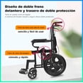 thumbnail image 3 of Silla de Ruedas Plegable De Lujo Acero Compacta Todo Terreno Descansabrazos Cómodos Seguros Negro Medical, 3 of 7