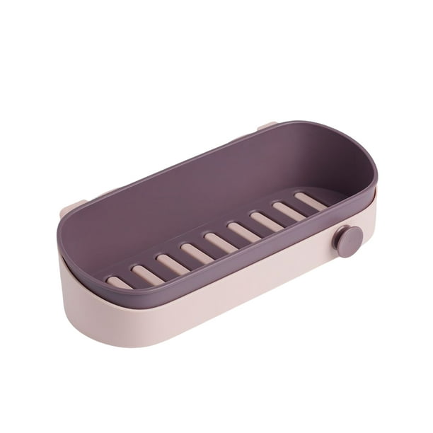 Soporte de Almacenamiento Kearding Estante de Tela Oval Rosa y Morado