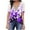 Purple, variant on Lolmot Women's Casual Short Sleeve V Neck Lace Trim Top Boho Pullover Blouse Shirt Summer Loose Casual Floral Print T-Shirts Tops
