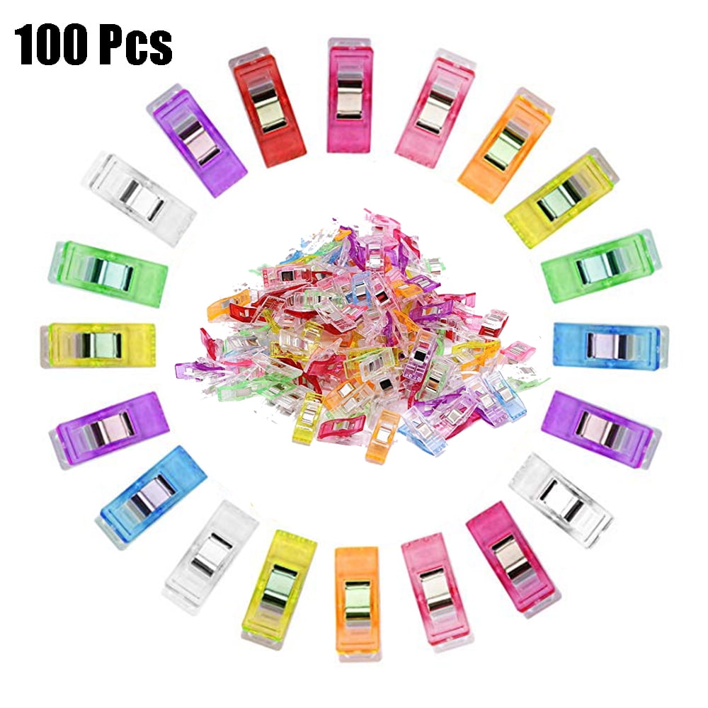 100PCS Colorful Craft Sewing Clips for Quilting,Multipurpose Sewing Accessories Sewing Clips Wonder Clips