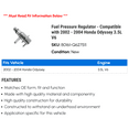thumbnail image 2 of Fuel Pressure Regulator - Compatible with 2002 - 2004 Honda Odyssey 3.5L V6 2003, 2 of 2