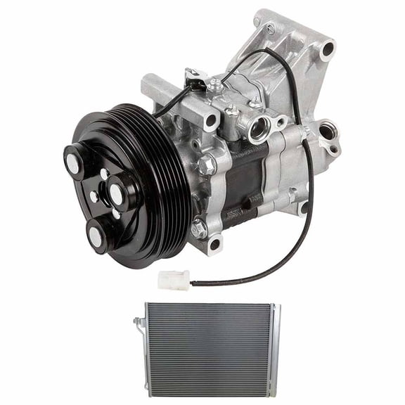 For Mazda 2 2011 2012 AC Compressor w/ A/C Condenser & Drier - BuyAutoParts