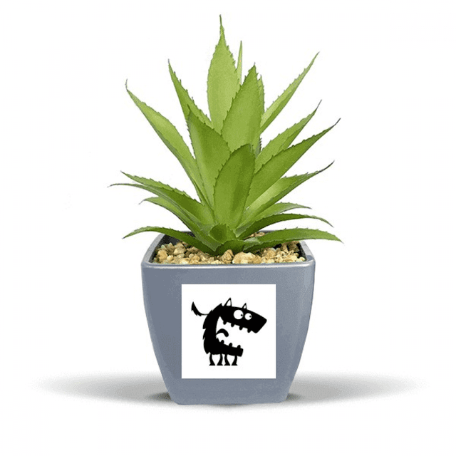 Universe And Alien Monster Fake Pineapple Flower Pot Vase Mini Decor