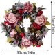 thumbnail image 3 of Corona de flores de peonía artificial,Coronas de primavera de peonía para puerta de entrada, coronas de verano de rosas exteriores,Decoraciones de puerta de entrada, decoración de pared, 3 of 5