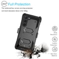 thumbnail image 4 of Tekcoo Shockproof Cases for Samsung Galaxy S23, [Buit-in Screen Protector] Combo Holster Belt Clip [Heavy Duty] [Kickstand] Full-Body Rugged Holster Case -Black, 4 of 8
