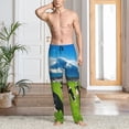 thumbnail image 6 of Lsque Grazing Cows Mountain View Print Men's Pajama Pants, Lounge Pant - Comfortable Home Wear,Elastic Waistband, Stylish Design-X-Large, 6 of 9