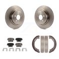 thumbnail image 1 of CMX Rear Disc Rotors Ceramic Pads and Parking Brake Shoes Kit for Car Dodge Charger Magnum K8C-103896, 1 of 11