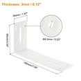 thumbnail image 2 of Unique Bargains Attaches d'Angle en L, 2 Pcs 180x50x90 mm en Acier Inoxydable, Code d'Angle Réglable à 90 Degrés pour la Réparation de Meubles (Blanc), 2 of 7