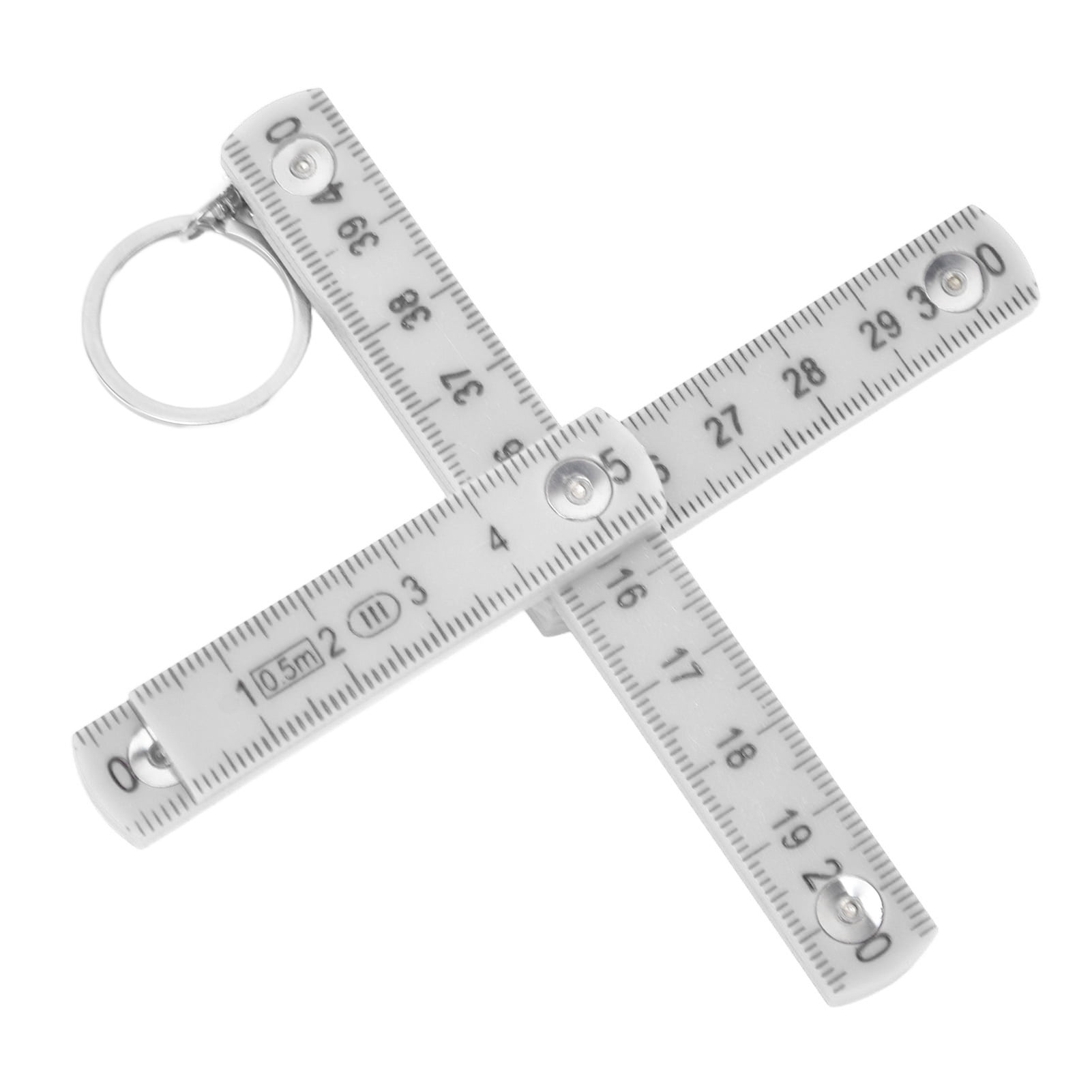 Foldable Ruler, Practical Compact 2Pcs Plastic Folding Ruler For