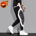 thumbnail image 3 of Pantalones cargo de pana marrón para hombre, forrados con vellón, para trekking en invierno, pantalones masculinos, pantalones de talla grande, de diseñador, corte regular, largos, estilo emo Y2k, 3 of 5