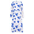 thumbnail image 2 of ZQUUVOU Women's ​​Valentine's Day Dress Casual Printed Long Sleeve Maxi Dress Blue,2XL, 2 of 4