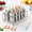 Rounded Square, variant on 12 Pack Flat Square Stainless Steel Homemade Ice Lolly Popsicle Makers with Wooden Sticks and Bags