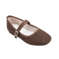 thumbnail image 2 of HXWCHs Women's Casual Low Heel On Shoes with Square toe and Retro Ankle Strap for Comfortable Everyday Walking 6 Brown, 2 of 8