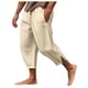 thumbnail image 1 of Pantalones harem para hombre, estilo capri informal: pantalones de playa ligeros y elásticos, cintura elástica, secado rápido, tallas S-XXXL, deportes al aire libre, 1 of 8