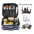 thumbnail image 2 of FORMRS Travel Makeup Bag Large Capacity Train Case Cosmetic Organizer with Adjustable Dividers, Pink Marble Pattern, 2 of 8