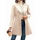 thumbnail image 3 of Abrigo de Invierno de Mezcla de Lana Color Camel para Mujer, Hasta la Rodilla, con Solapa y Muesca, Chaqueta de Abrigo con Botonadura Única Albaricoque XL, 3 of 9