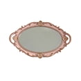 thumbnail image 2 of Cififendec Christmas Vintage Decorative Mirror Tray, Ornate Embossed Premium Mirror Dish for Xmas Vanity Table Accent Styling, 15.35"×9.65", Pink, 2 of 6