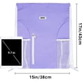 thumbnail image 3 of Sports Drawstring Backpack with Mesh Pockets, Waterproof Gym Bag String Backpack for Men Women, Large Capacity Athletic Sackpack for Travel, Swimming, Cycling(Purple), 3 of 8