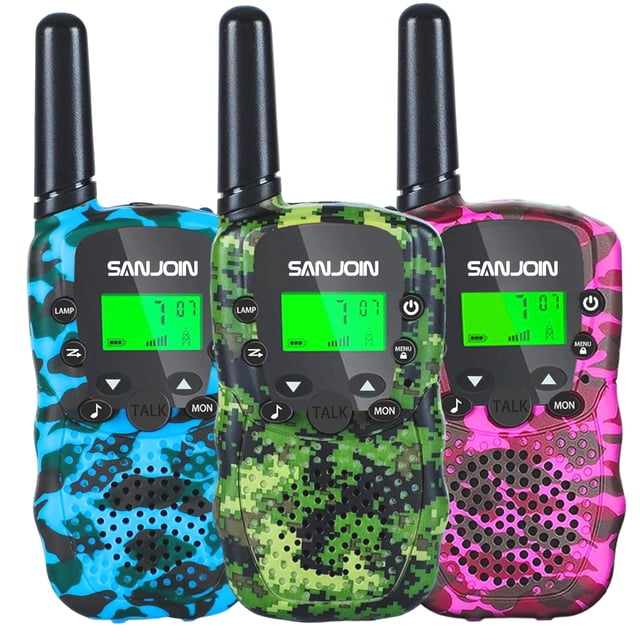 Walkie Talkies SANJOIN para niños de 4 a 6 años, alcance de 3 millas