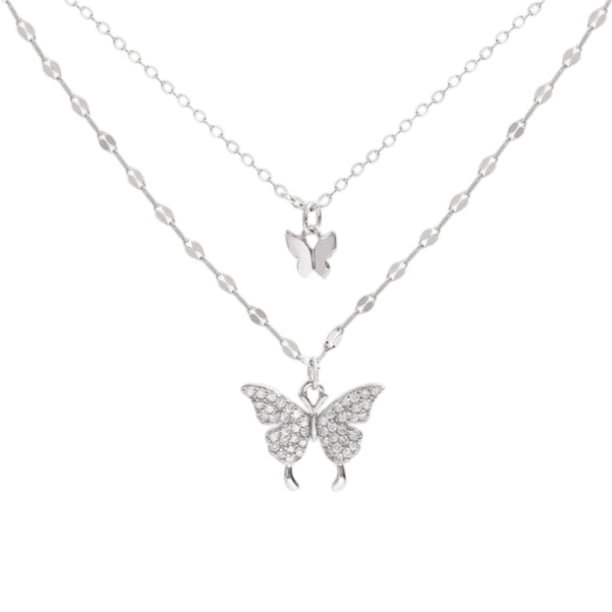 Collar de Mariposa Sunnimix Cadena de Clavícula Brillante