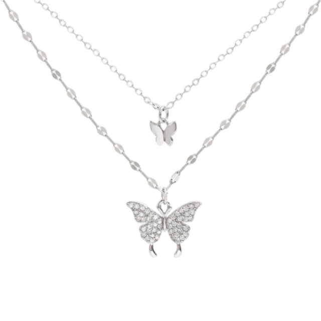 Collar de Mariposa Sunnimix Cadena de Clavícula Brillante