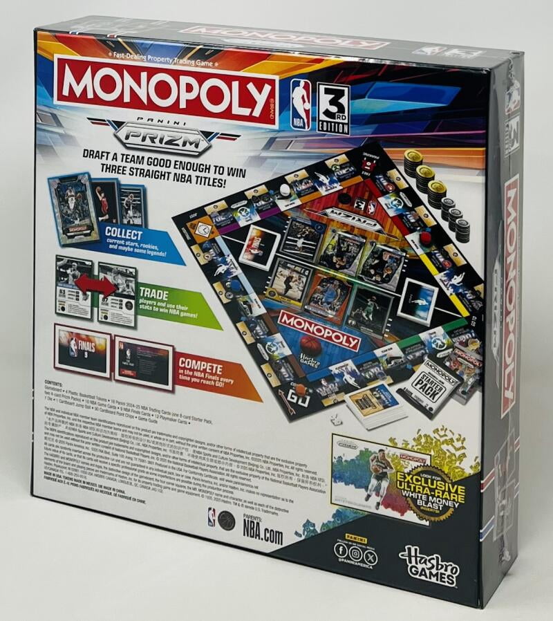 2023-24 Hasbro Panini Prizm Monopoly Basketball Trading Card Board Game Box