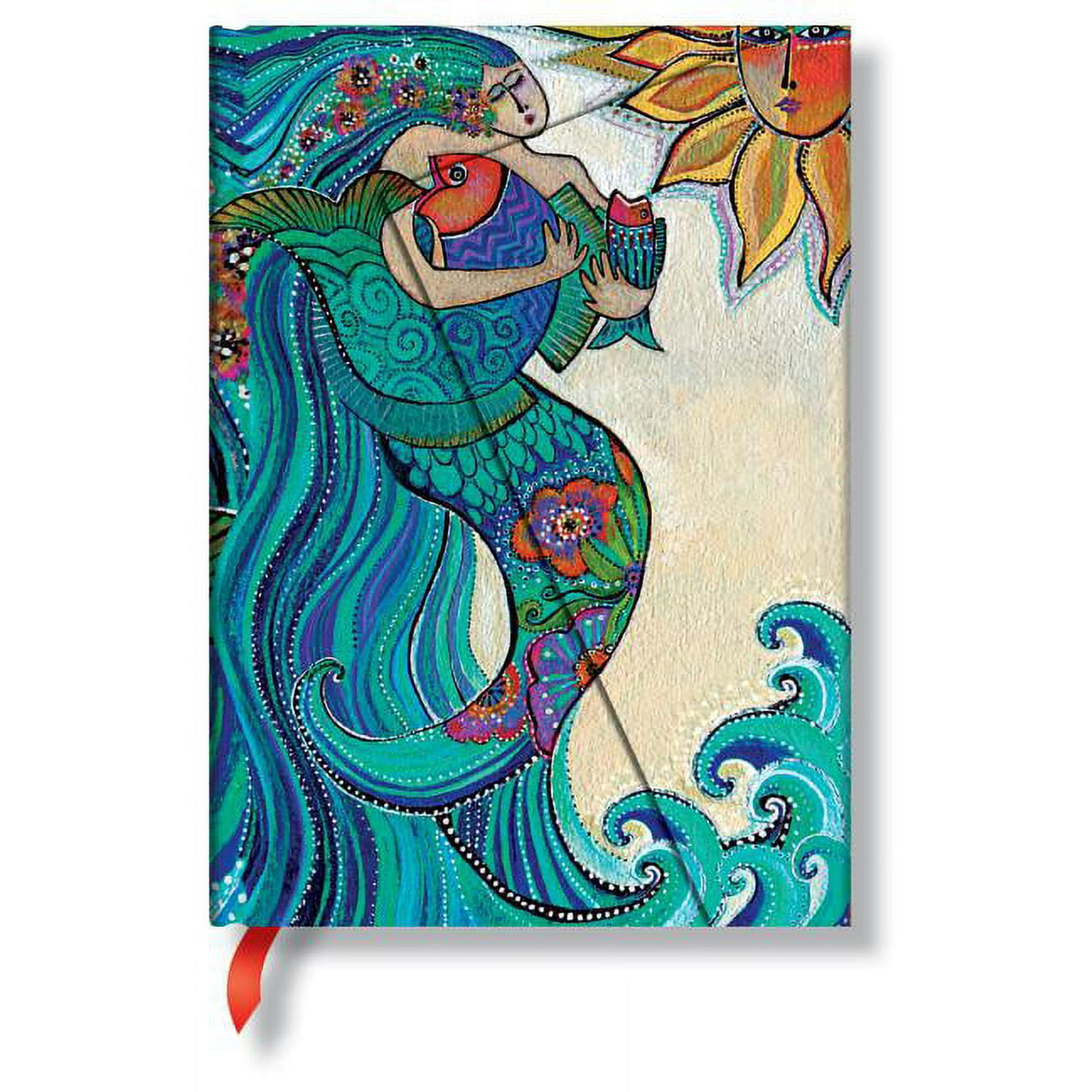Ocean Song MIDI Lined Hardcover Journal, 160pg, 120gsm, Laurel Burch Collection by Paperblanks (Whimsical Creations), (Hardcover)