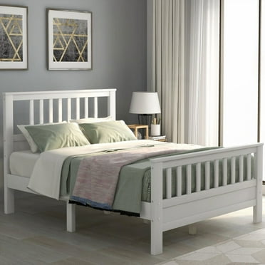 Restonic 42" Headboard & 26.3" Footboard Bed (Full, White)