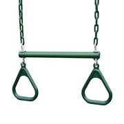 Swing-N-Slide Heavy Duty Ring and Trapeze Combo with Pinch Free Coated Chains