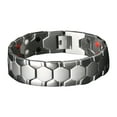 thumbnail image 2 of opvise Men Bracelet Magnetic Alloy Durable Detachable Therapy Bracelet Daily Jewelry, 2 of 8