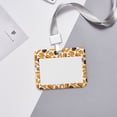 thumbnail image 6 of Susaid Coffee Bun Hot Dog Print ID Badge Holder with Double-Sided Windows Horizontal Hard Plastic Case Black Card Protector Pouch for Office School ID Credit Cards, 6 of 7