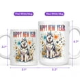 thumbnail image 4 of Happy New Year with Siberian Husky Fireworks Holiday Xmas Winter 2025 Mug Husky Dog Lover Gifts Coffee Tea Cup - 00025, 4 of 4