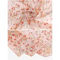 thumbnail image 4 of INSPIRE CHIC Floral Chiffon Scarves Square Skinny Long Neck Scarf Neckerchief Square-Light Red 70x70cm, 4 of 7