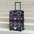 thumbnail image 6 of Hirioo Pixel Heart Winter for Elasticity Suitcase Cover (No luggage Included) Durable Luggage Protector Fits 18-32 Inch Luggage-Large, 6 of 7