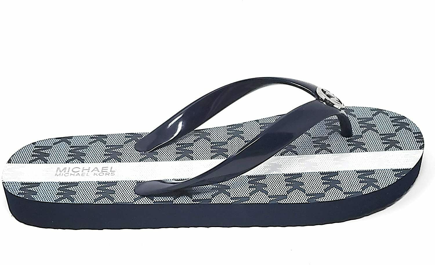 michael kors navy flip flops