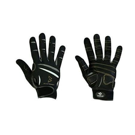 The Official Glove of Marshawn Lynch - Bionic Gloves Beast Mode Mens Full Finger Fitness Gloves w/ Natural Fit Technology, 3X-Large , Black