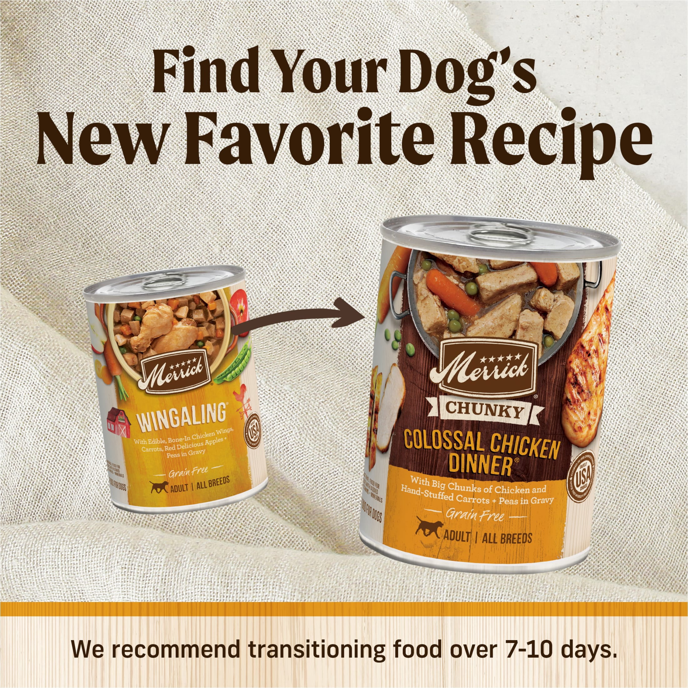Merrick Wingaling Chicken Gravy Wet Dog Food, Grain Free, 12.7 oz Can