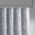 thumbnail image 3 of Dovelina Jacquard Shower Curtain, 72" x 72", Silver, Cotton, 3 of 5
