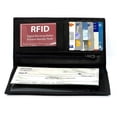 thumbnail image 6 of Genuine Leather Checkbook Cover ID Credit Card Long Wallet Holder, 6 of 10