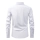 thumbnail image 3 of pstuiky camisa de manga larga para hombre, Camisa de negocios tipo cárdigan con cuello vuelto liso a la moda para hombre Tops de hombre l, 3 of 8